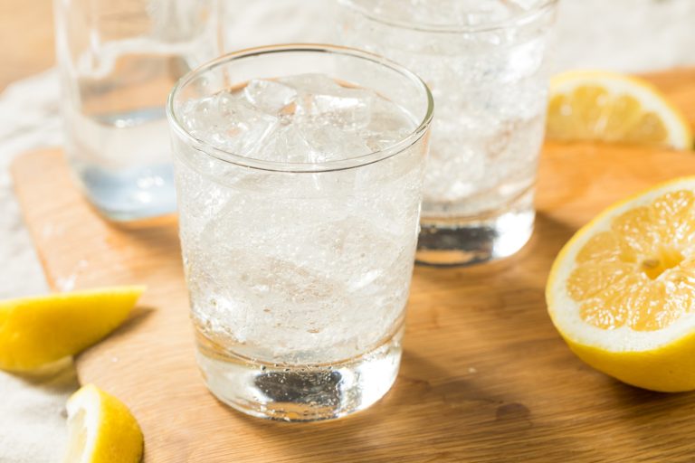 Healthy Refreshing Sparkling Lemon Water