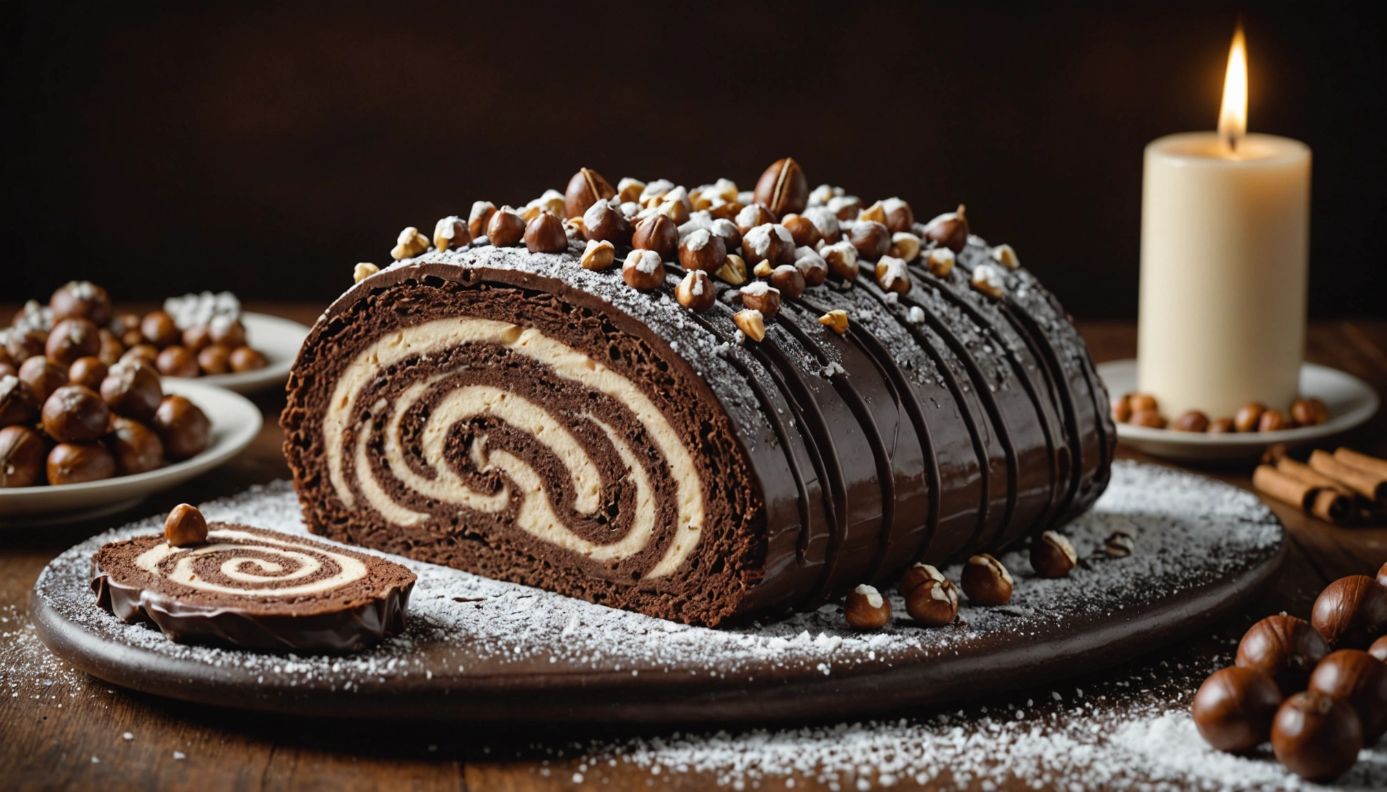 buche de noel chocolat noisette